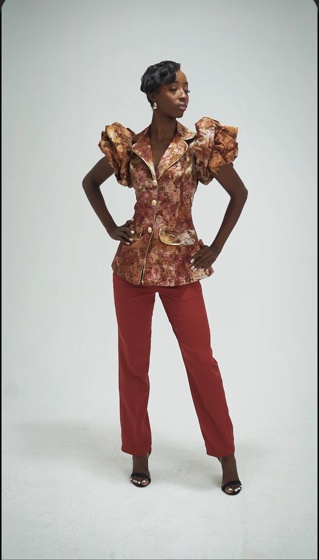 Wool Gabardine Slim-Fit Pants